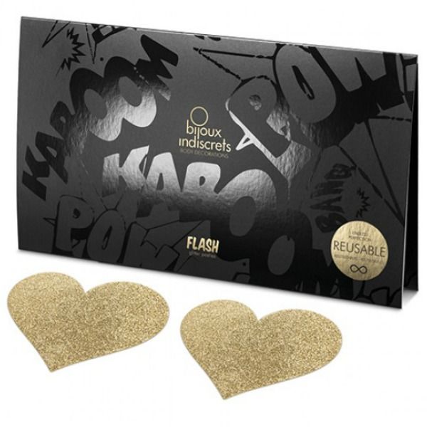 BIJOUX INDISCRETS - FLASH GOLDEN HEART NIPPELABDECKUNGEN