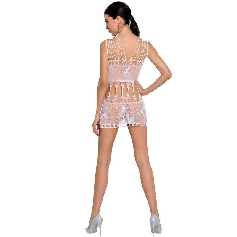 PASSION - WOMAN BS090 WEISSER BODYSTOCKING, EINE GRÖSSE