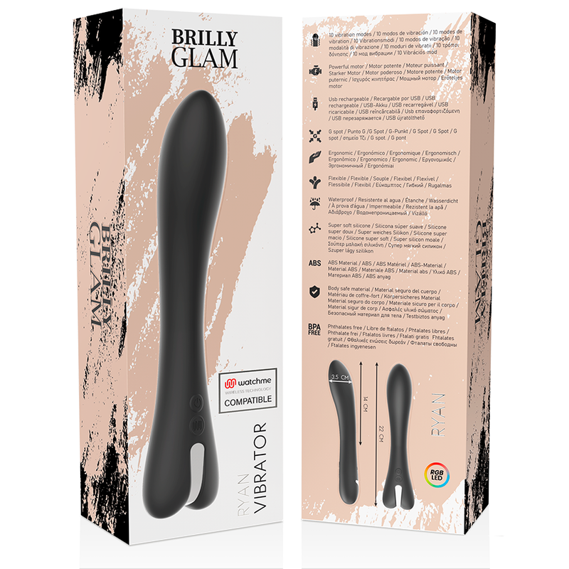 BRILLY GLAM - RYAN VIBRATOR + WATCHME-FERNBEDIENUNG
