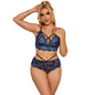 SUBBLIME - 954062 BH + HÖSCHEN SPITZE BLAU S/M