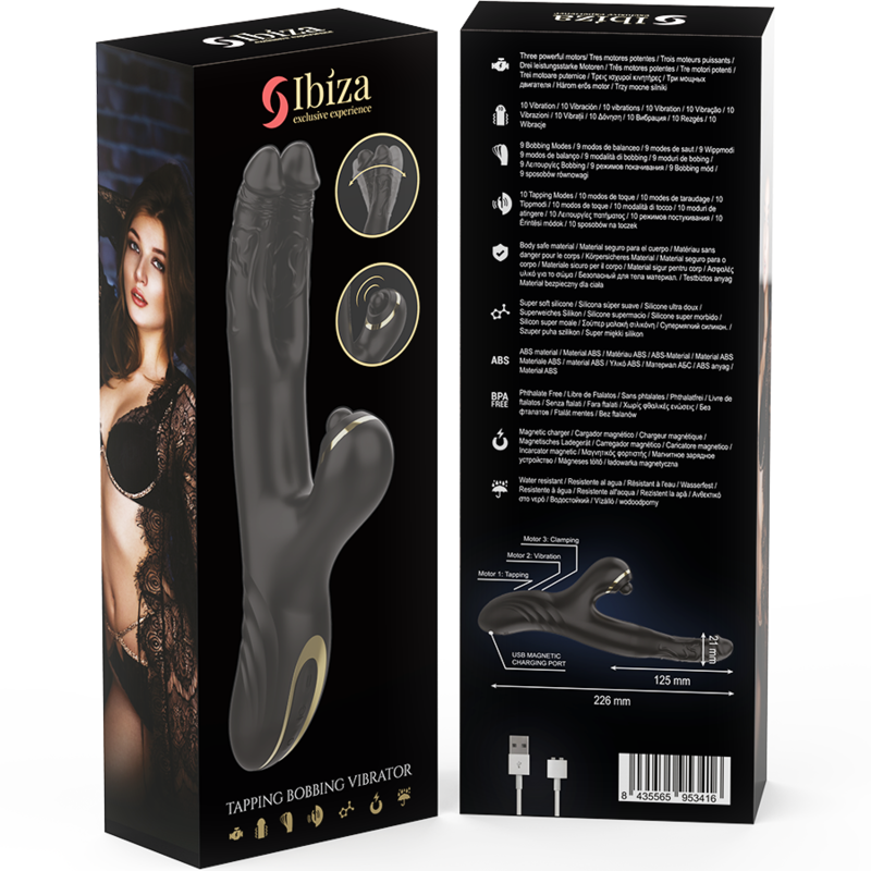 IBIZA - ZWEI DRACHEN DOPPELVIBRATOR SCHWARZ