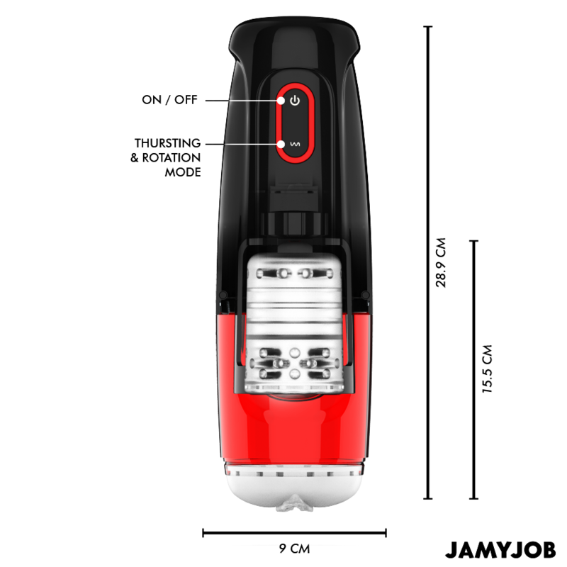 JAMYJOB - STORM AUTOMATISCHER VAGINALMASTURBATOR MIT 10 MODI, ROTATION UND DRUCKFUNKTION