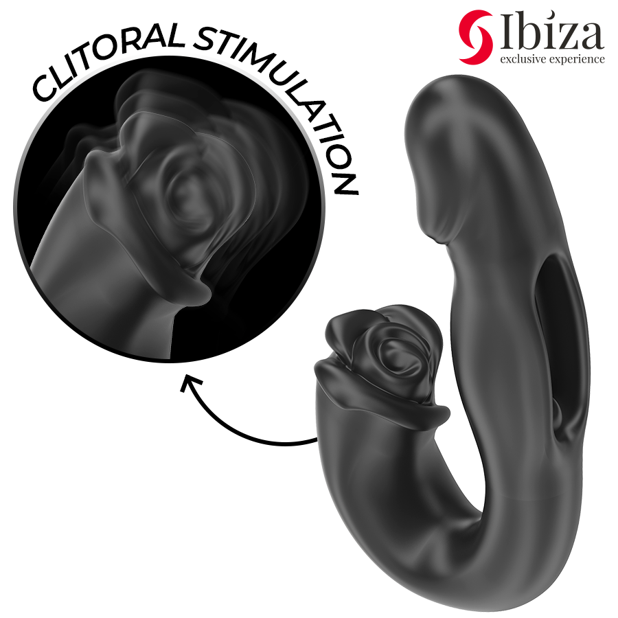 IBIZA - ROSE VIBRATOR SCHNAPPEFFEKT UND KLITORIS-STIMULATOR