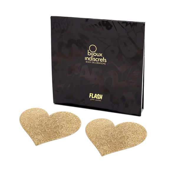 BIJOUX INDISCRETS - FLASH GOLDEN HEART NIPPELABDECKUNGEN