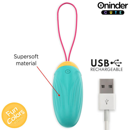 ONINDER CUTE – Vibrierendes Liebes- und Vergnügens-Ei – Rotierende Silikon-Edelsteine – Kostenlose globale App