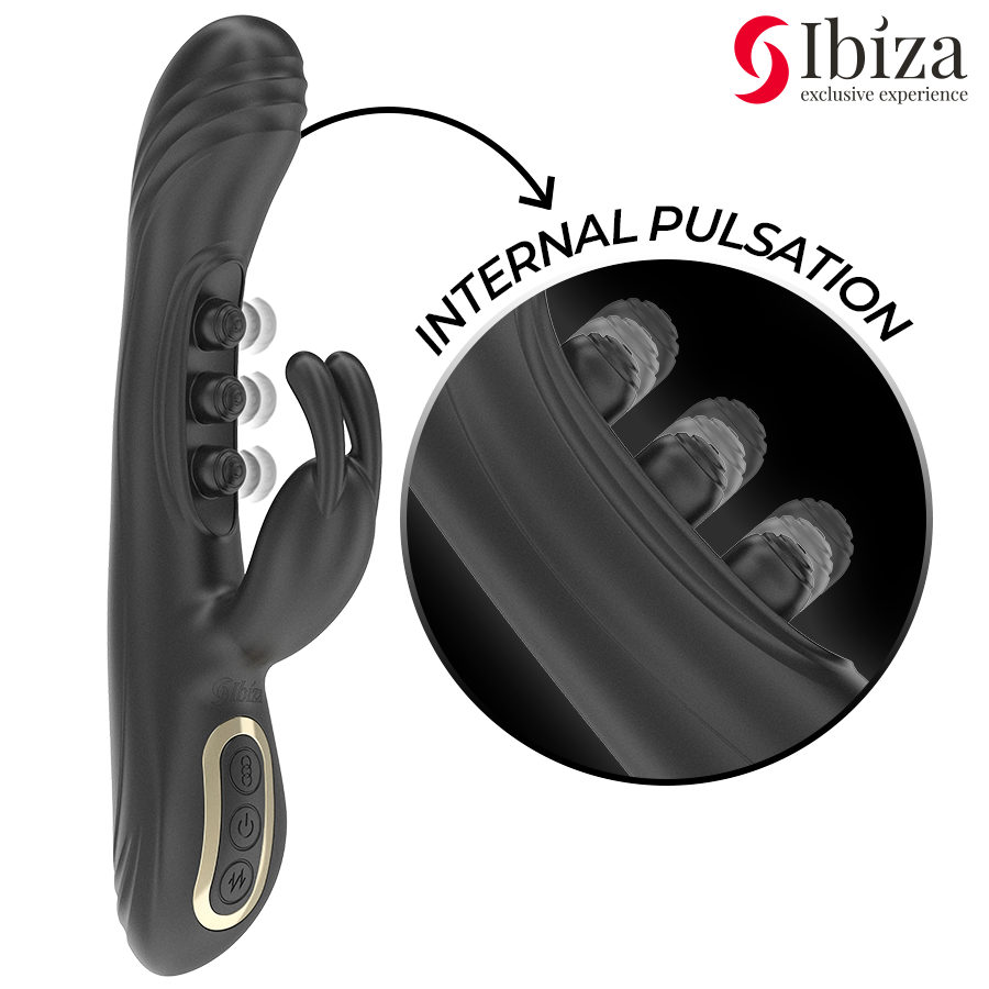 IBIZA - VIBRIERENDES RABBIT MIT PULSATION