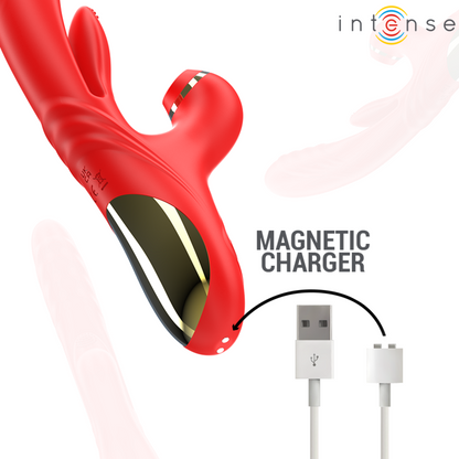 INTENSE - KAROL MULTIFUNKTIONSVIBRATOR STOSS & STIMULATION & STIMULIERENDE WELLEN ROT