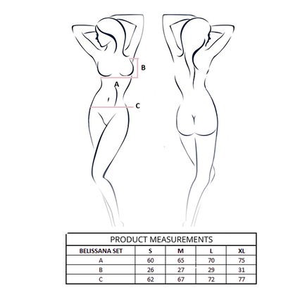 PASSION - BELISSANA BH + STRING SET BLAU L/XL