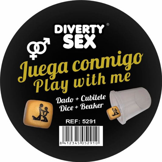 DIABLO PICANTE - GOLDENER HARTER WÜRFEL MIT POSITIONEN UND WÜRFEL