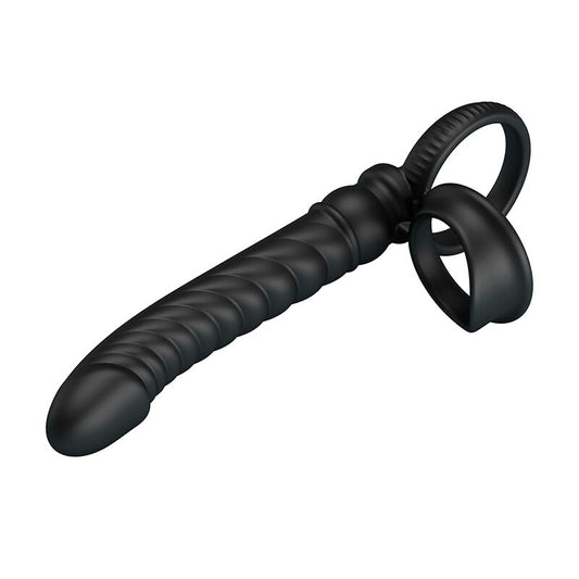 PRETTY LOVE - MERRITT ANALVIBRATOR MIT RING UND VIBRATIONSFUNKTION, SCHWARZ