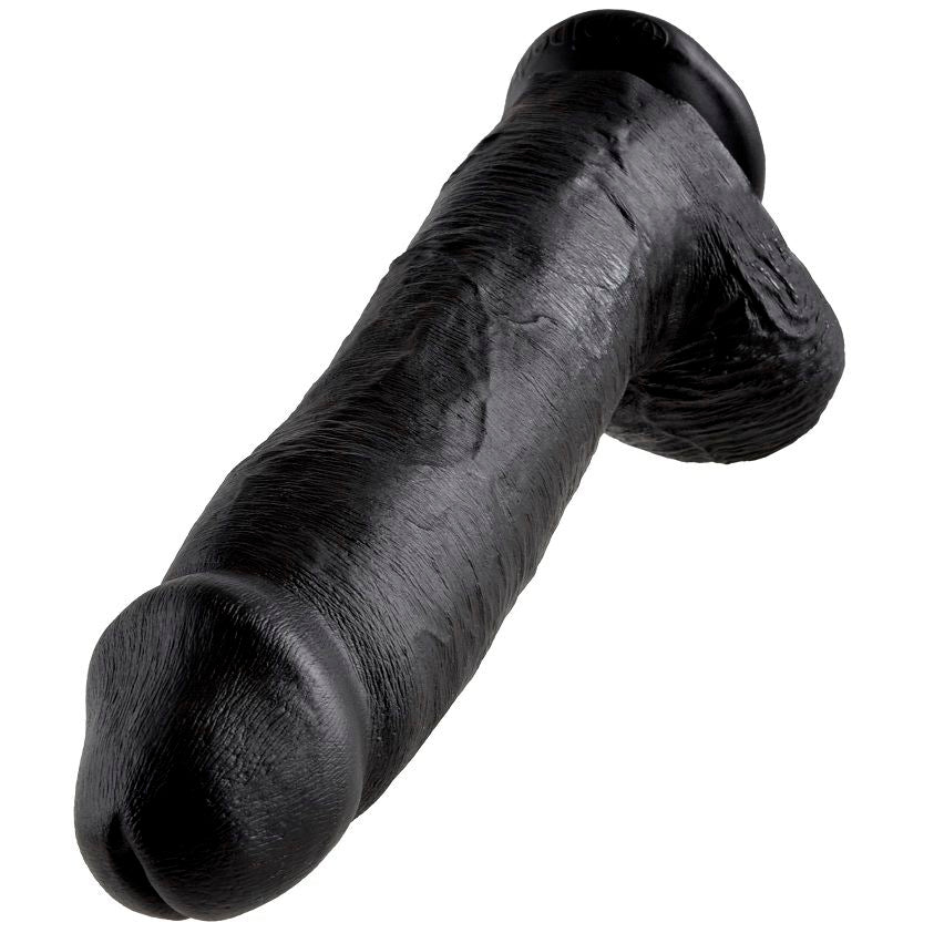 KING COCK - DILDO SCHWARZ MIT EIER 30.48 CM