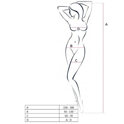 PASSION - WOMAN BS046 BODYSTOCKING SCHWARZ EINE GRÖSSE